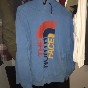 Blue northface sweatshirt